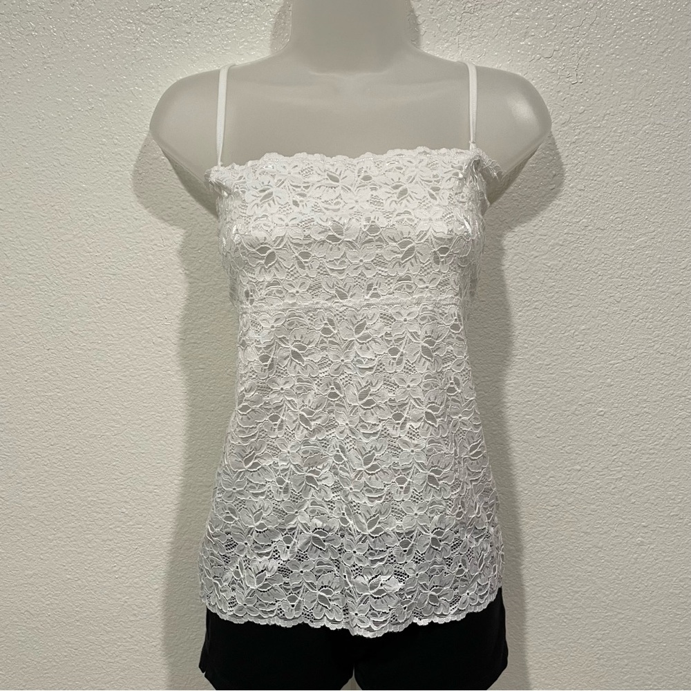 NEW white lace sleeveless camisole tank top blouse shirt